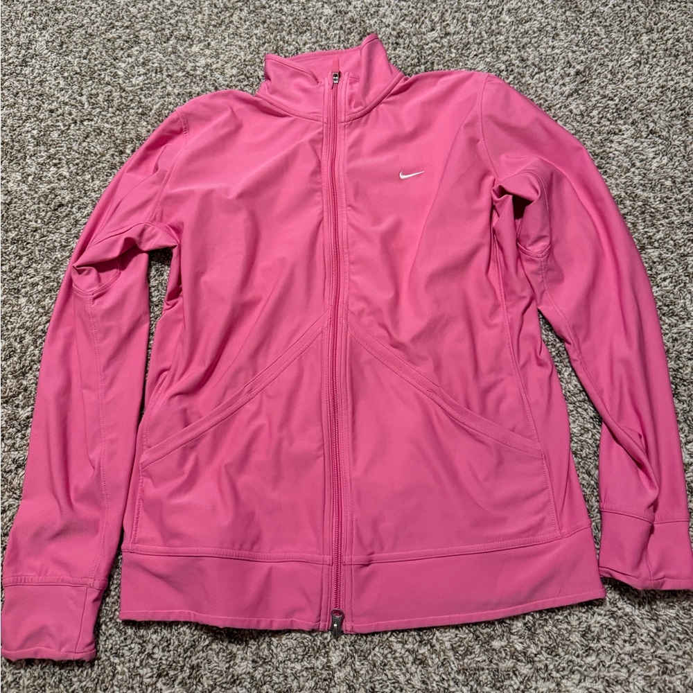 Nike Women's Rose Pink Full-Zip Bomber Jacket - Picture 2 of 6